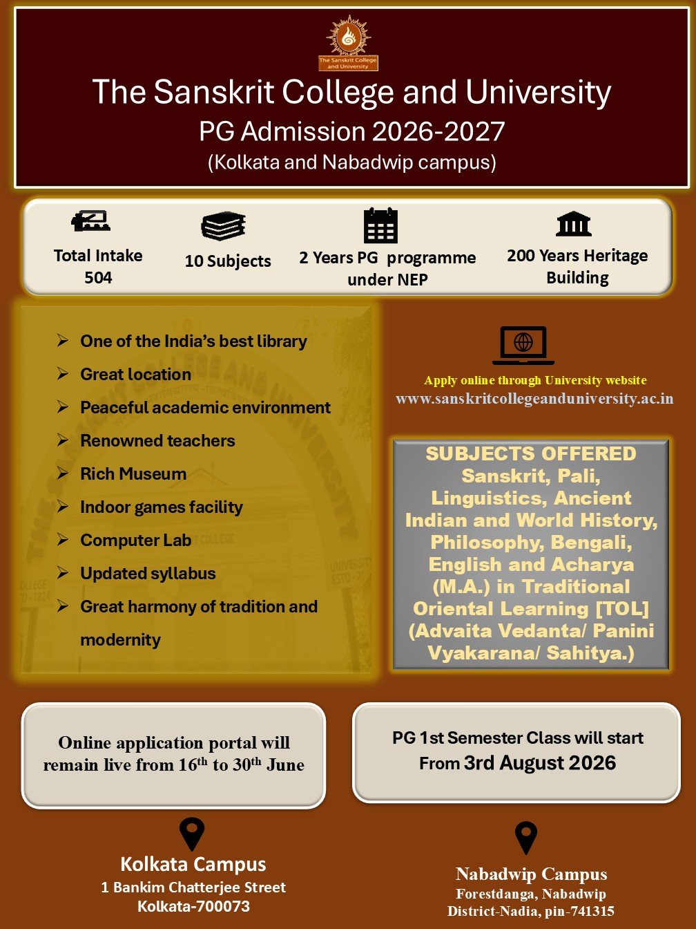 Admission Poster